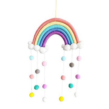 Makramee Regenbogen Wandbehang Home Decoration Boho Room Decor Handgewebte Tapisserie Kinder Wand