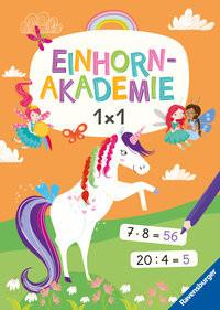 Ravensburger Einhorn Akademie 1x1 - Rätselbuch ab 7 Jahre, Einmaleins lernen, Einhorn Buch Regan, Lisa; Loman, Sam (Illustrationen); Anderson, Lutz (Übersetzung) Couverture rigide 