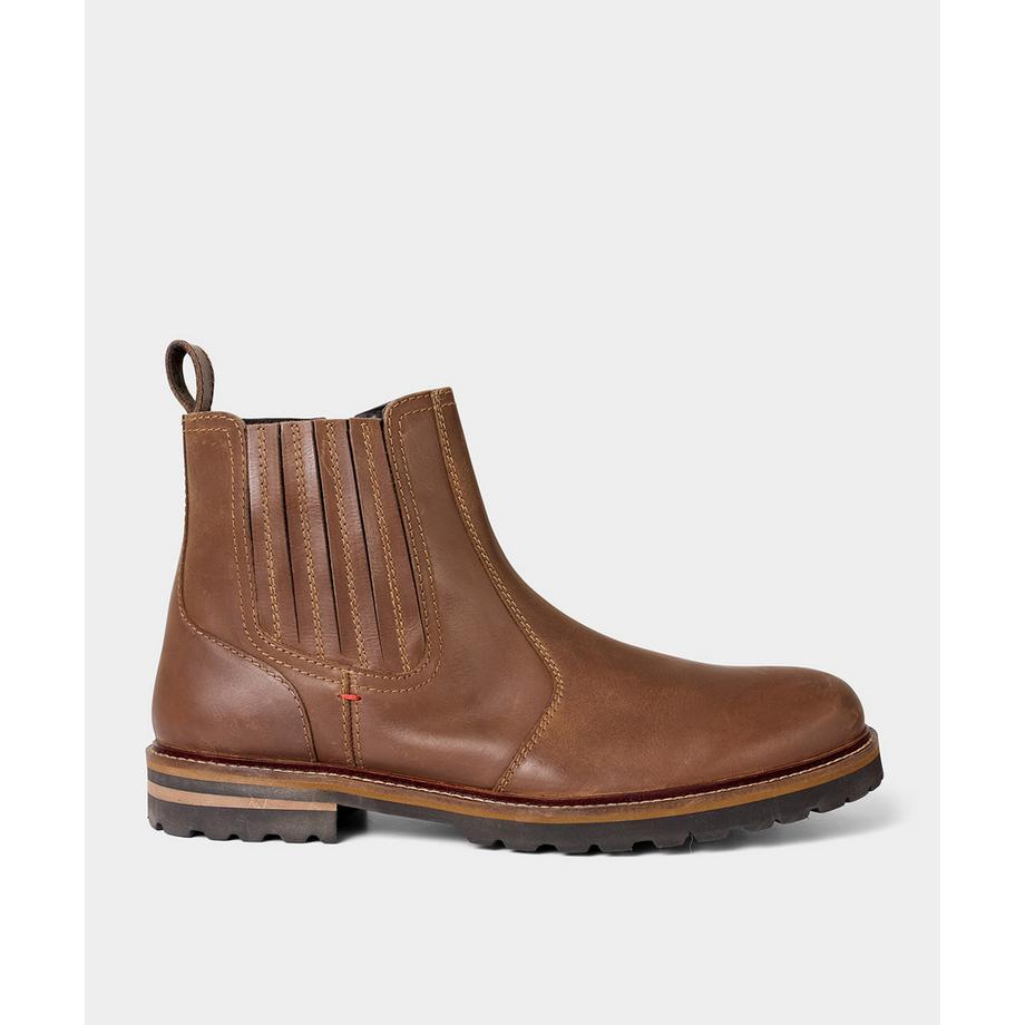 Bottines Chelsea en cuir vieilli