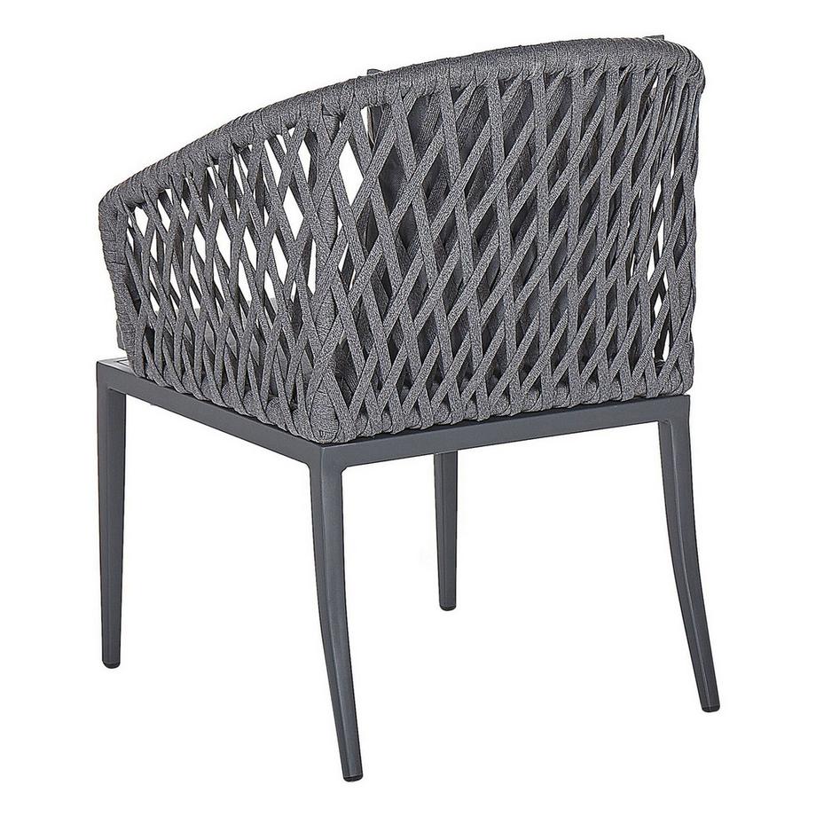 Beliani Set di 2 sedie da giardino con cuscini en Alluminio Industriale LIPARI  