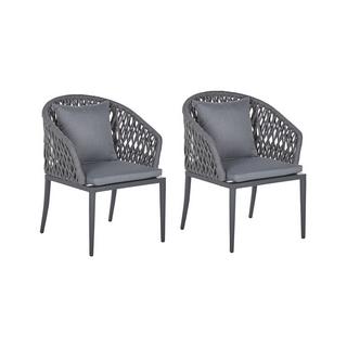 Beliani Lot de 2 chaises en Aluminium Industriel LIPARI  