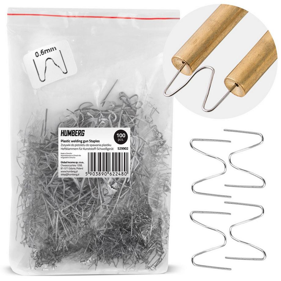 B2X  Heftklammern für eine Kunststoffschweißmaschine, 100 Stück, Typ B Humberg 