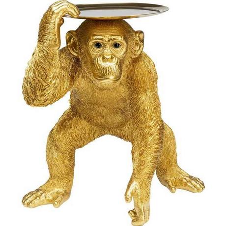 KARE Design Deko Figur Butler Playing Chimp gold 52  