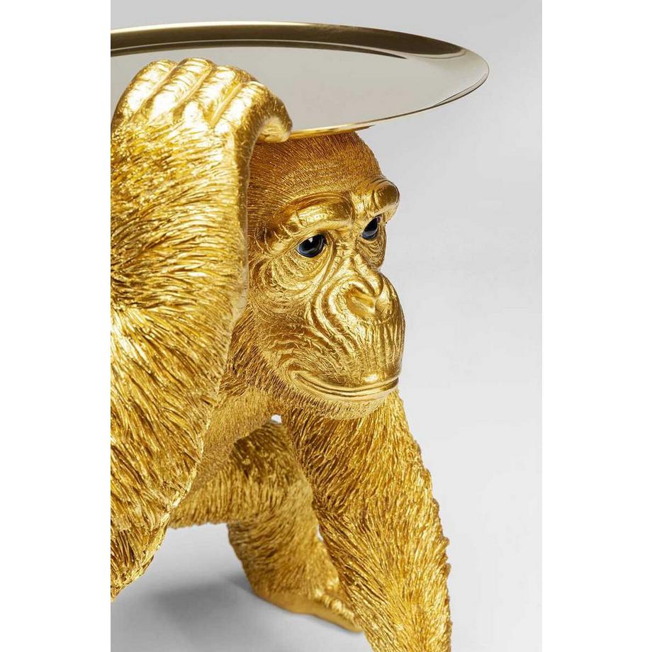 KARE Design  Deko Figur Butler Playing Chimp gold 52 