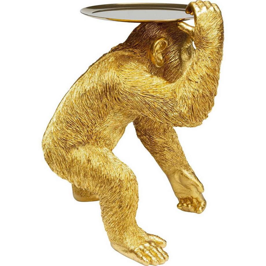KARE Design  Deko Figur Butler Playing Chimp gold 52 