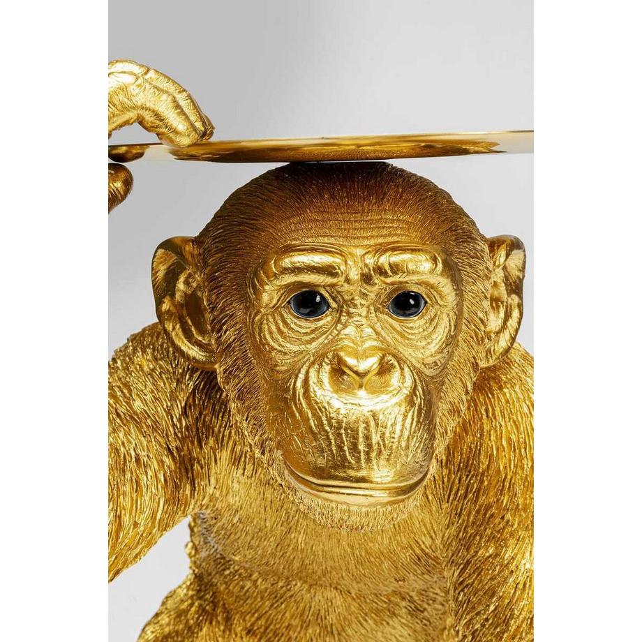 KARE Design  Deko Figur Butler Playing Chimp gold 52 