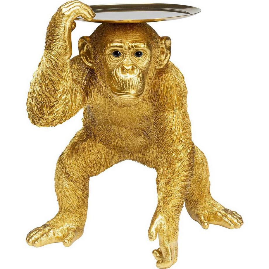 KARE Design  Deko Figur Butler Playing Chimp gold 52 
