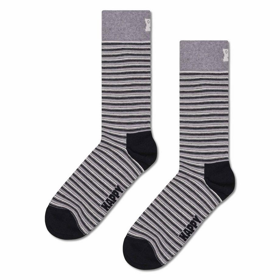 Happy Socks 4er-Pack Classic Black & White Waden Socken  