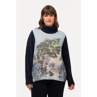 Ulla Popken  Pullover, Landschaft,  Rollkragen, Langarm 