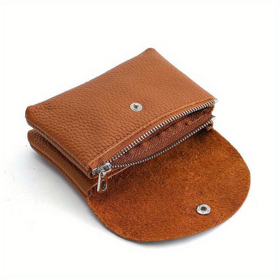 Only-bags.store Mini Vintage Vegane Geldbörse mit Kartenetui und Reißverschlussfach  