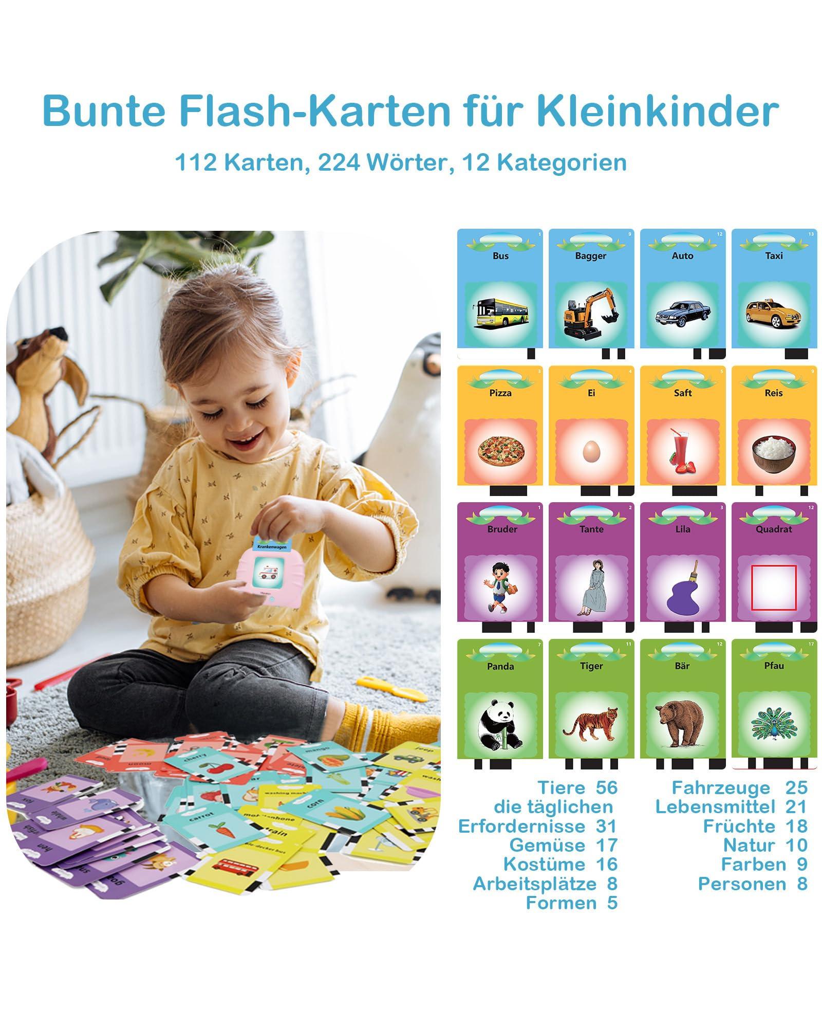 Activity-board  Sprechende Karteikarten, Lernspielzeug für Kleinkinder Vorschulisches Lernspielzeug für Kinder zum Zuhören und Lernen 