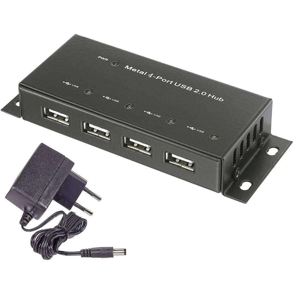 Image of 4 Port USB 2 Hub Metall