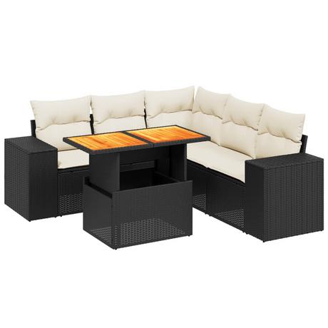 VidaXL set divano da giardino Polirattan  