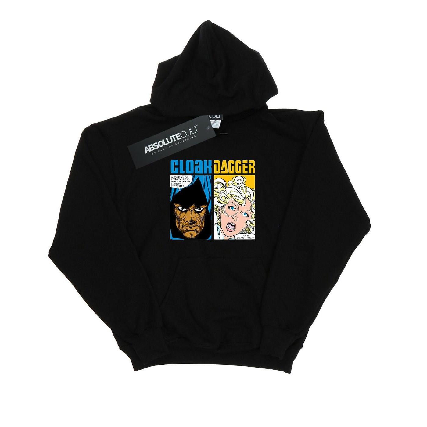 Image of Cloak And Dagger Comic Panels Kapuzenpullover Mädchen Schwarz 128