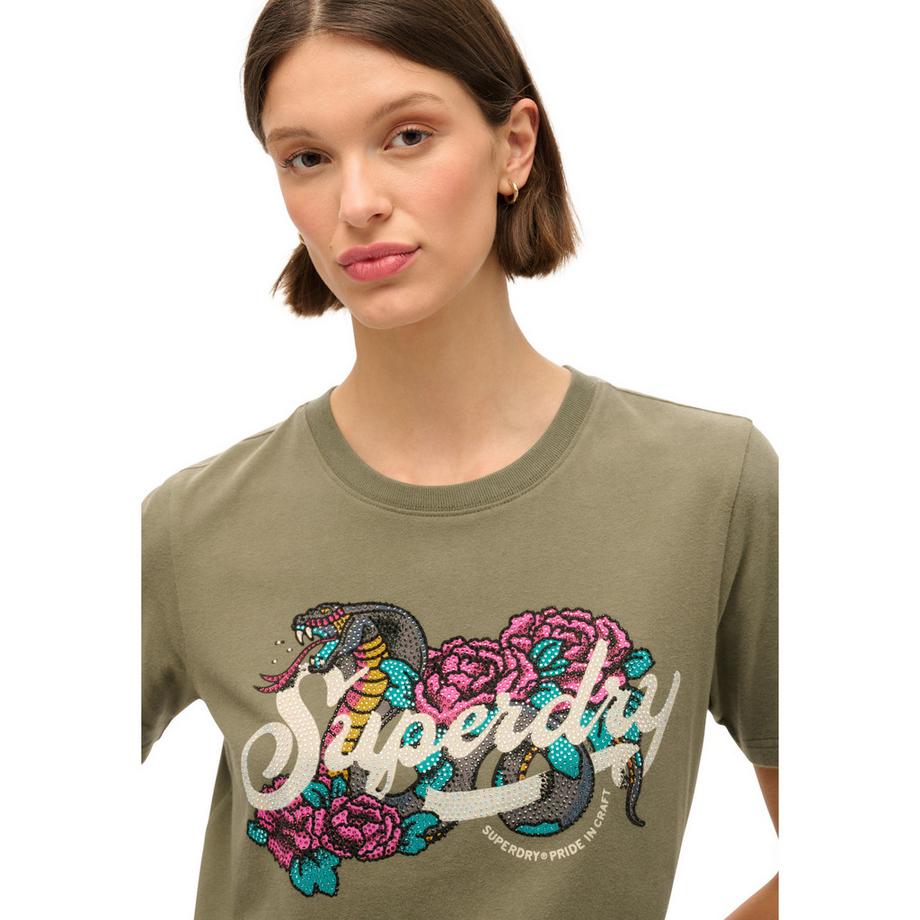 Superdry Daen Tattoo Script T-Shirt  