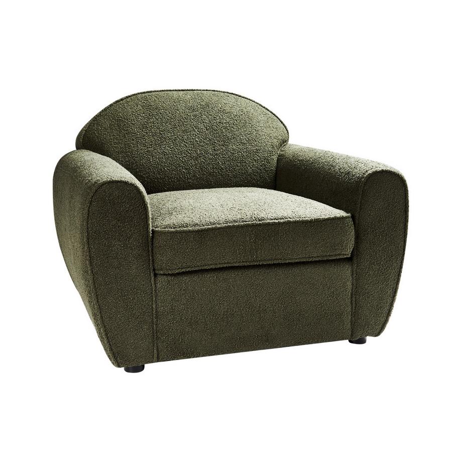 Beliani Fauteuil en Bouclé Moderne ELLEDE  