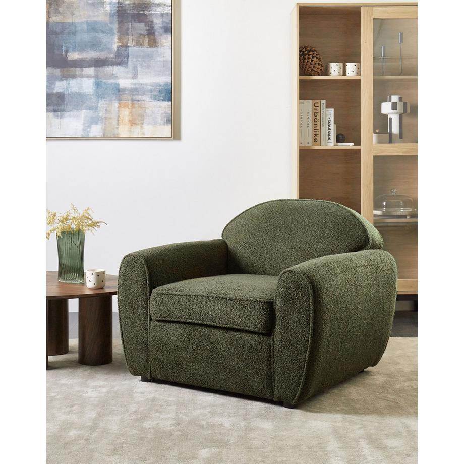 Beliani Fauteuil en Bouclé Moderne ELLEDE  