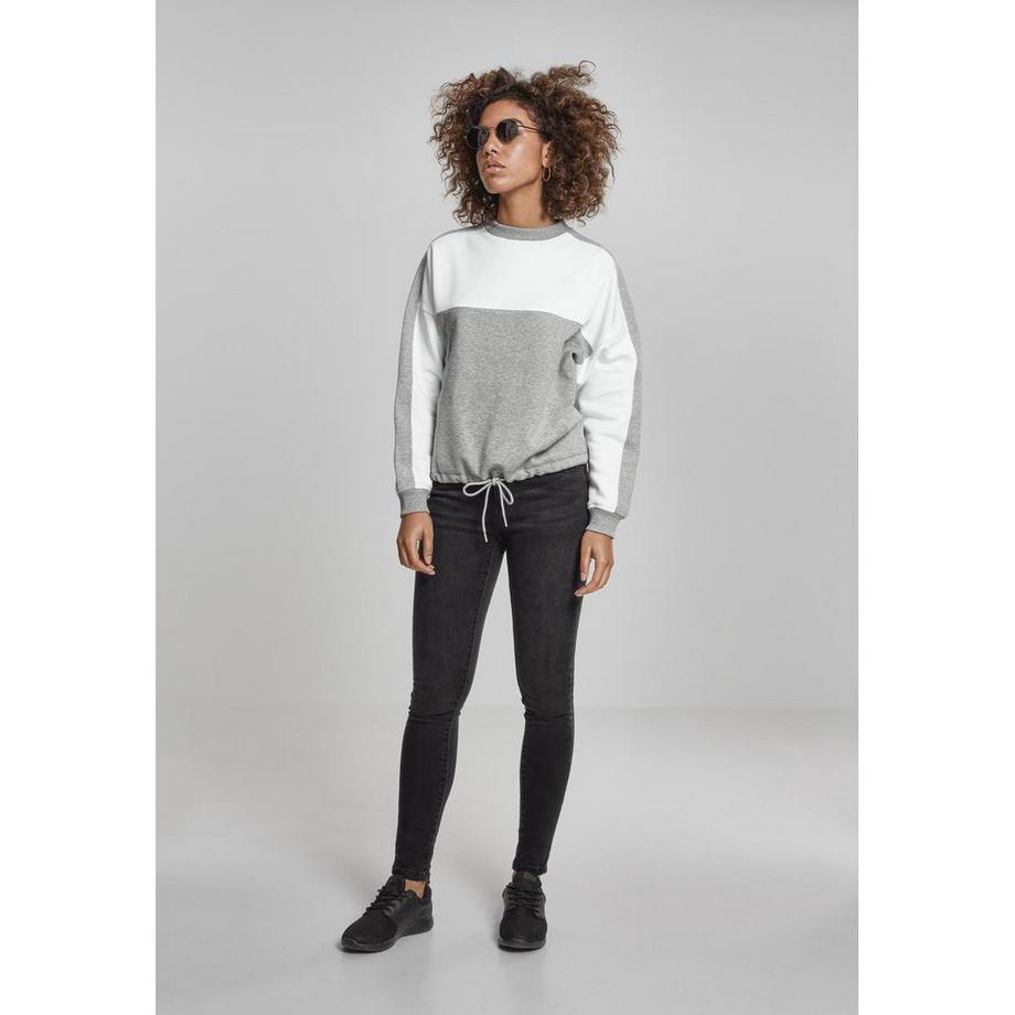 URBAN CLASSICS Oversized 2-Tone Stripe Crew Felpa  