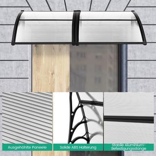 Northix Pensilina per porta d'ingresso, pensilina per porta d'ingresso, pensilina per scrivania, 122 x 99 cm, colore grigio  