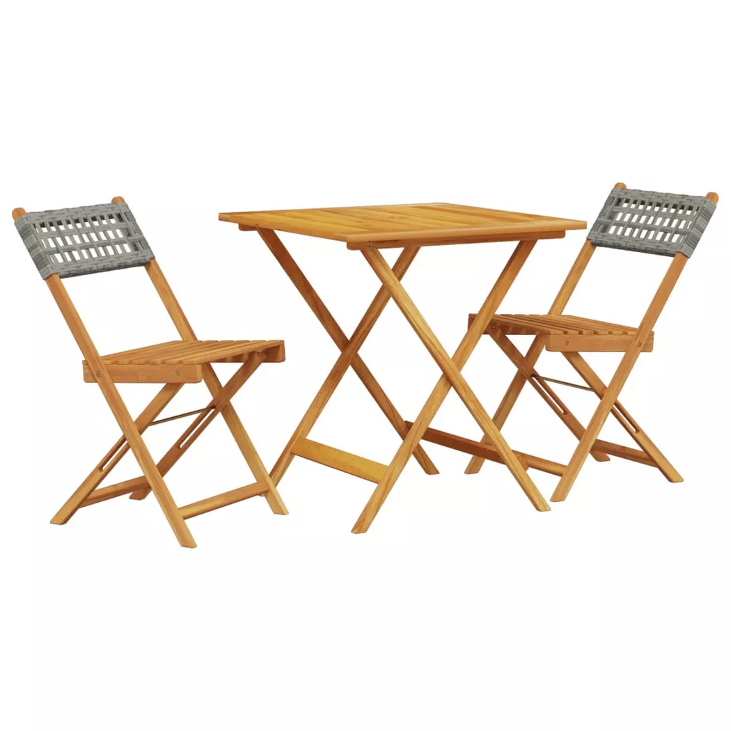 VidaXL - set da bistrò, One Size, Grigio