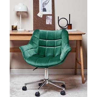 Beliani Chaise de bureau en Velours Moderne LABELLE  