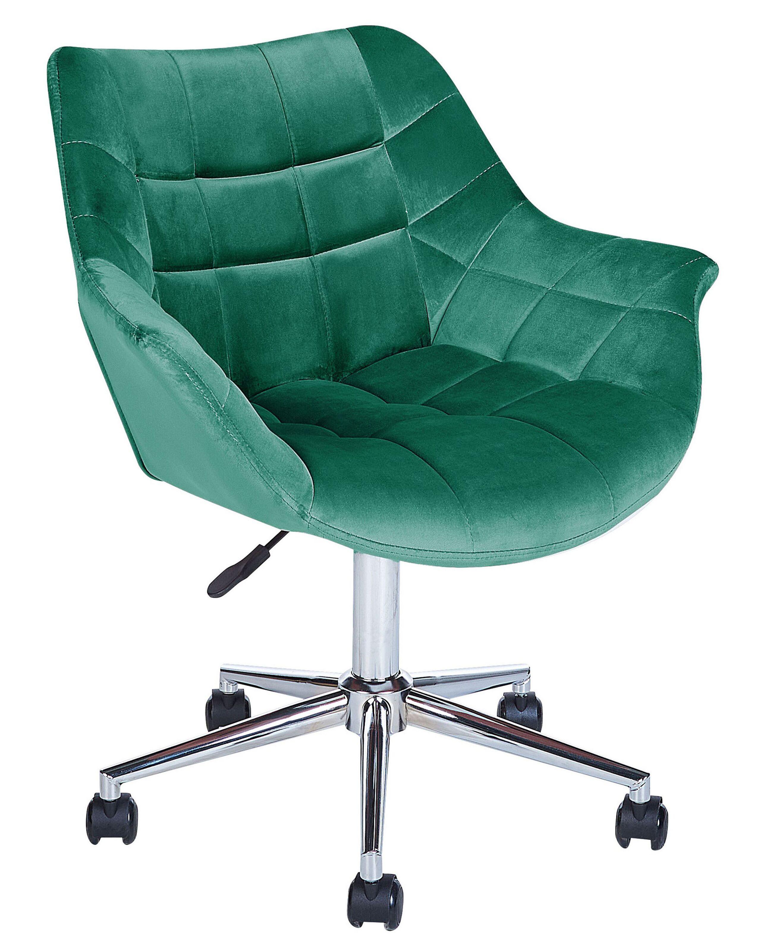 Beliani Chaise de bureau en Velours Moderne LABELLE  