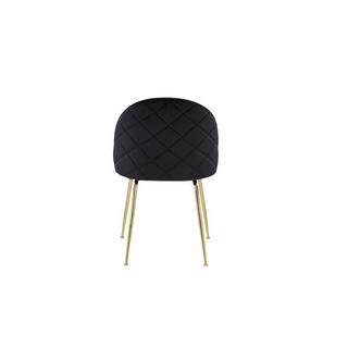 Vente-unique Stuhl 6erSet Samt Goldfarbenes Metall MELBOURNE  