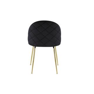 Vente-unique Stuhl 6erSet Samt Goldfarbenes Metall MELBOURNE  