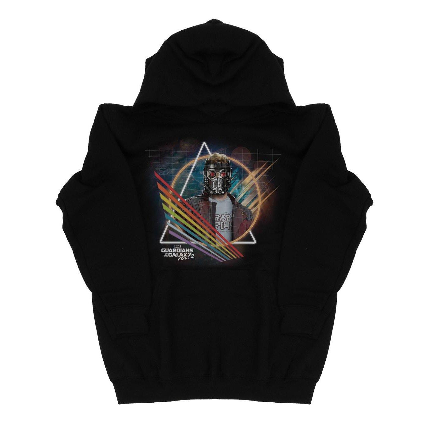 Image of Guardians Of The Galaxy Neon Star Lord Masked Kapuzenpullover Unisex Schwarz 116
