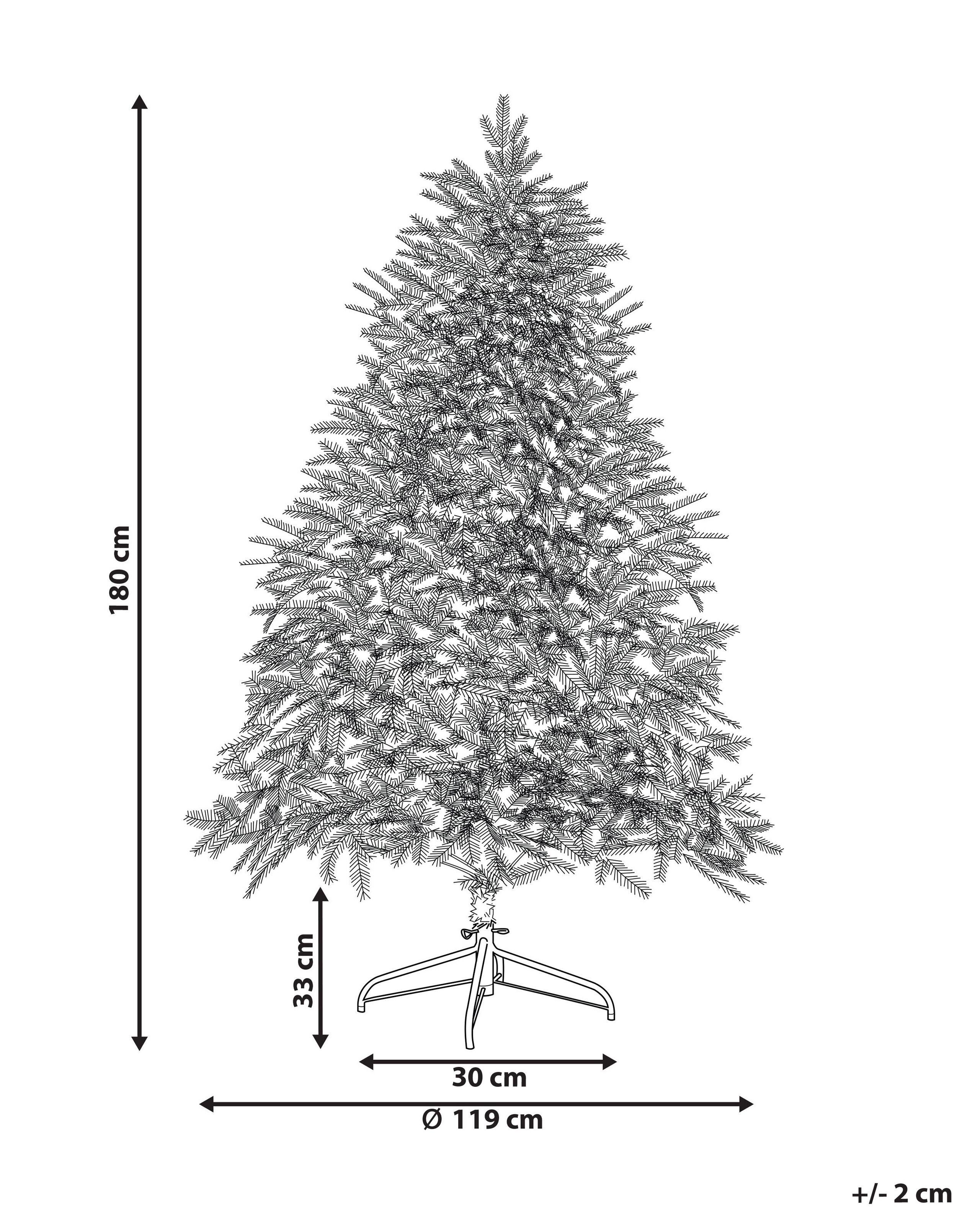 Beliani Beleuchteter Weihnachtsbaum aus Kunststoff FIDDLE  