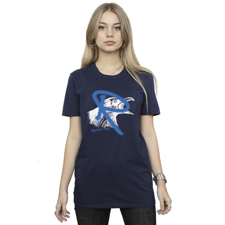 HARRY-POTTER Ravenclaw Imprimé T-Shirt Manches Courtes  