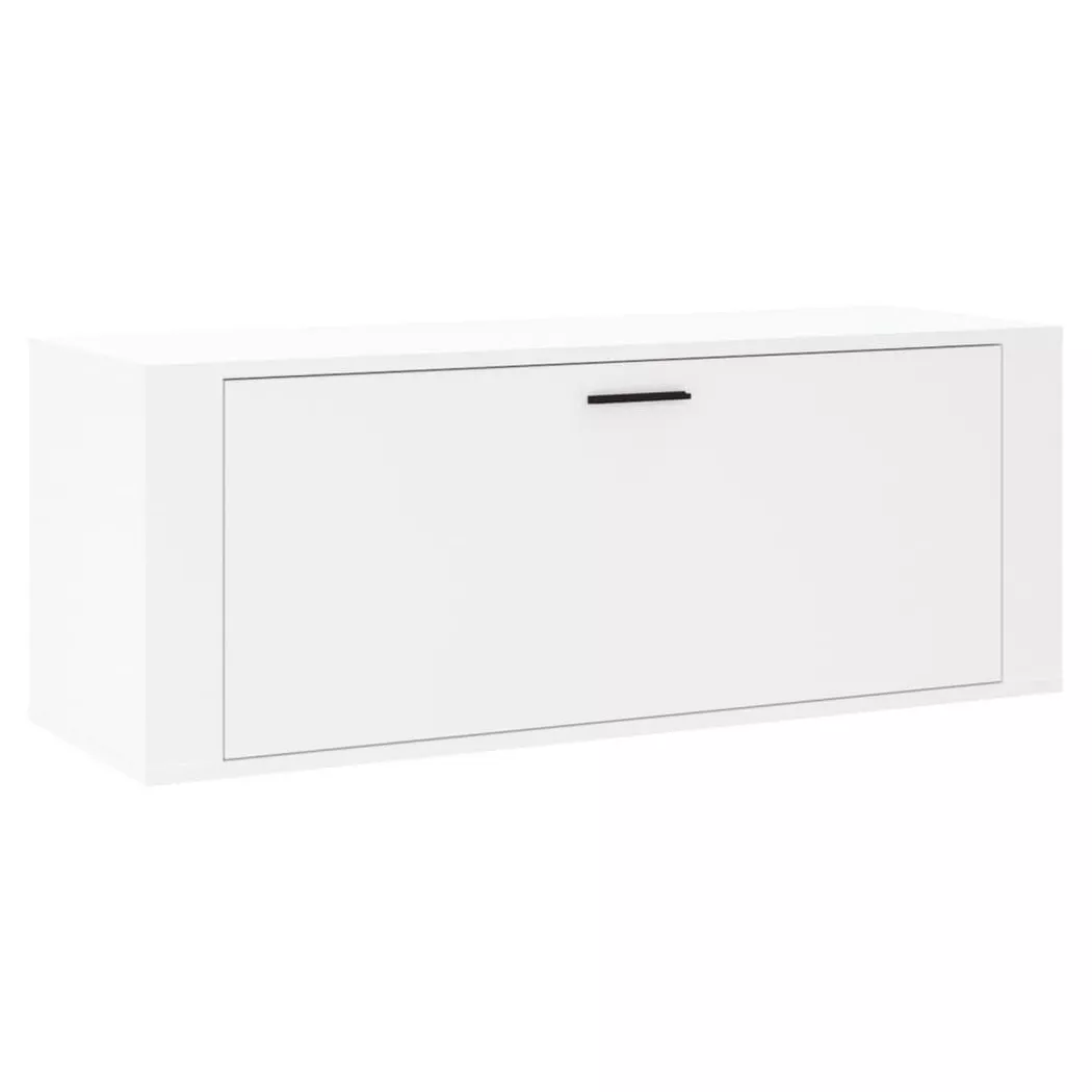 Armoire à chaussures murale Blanc 100x35x38cm Bois d ingénierie