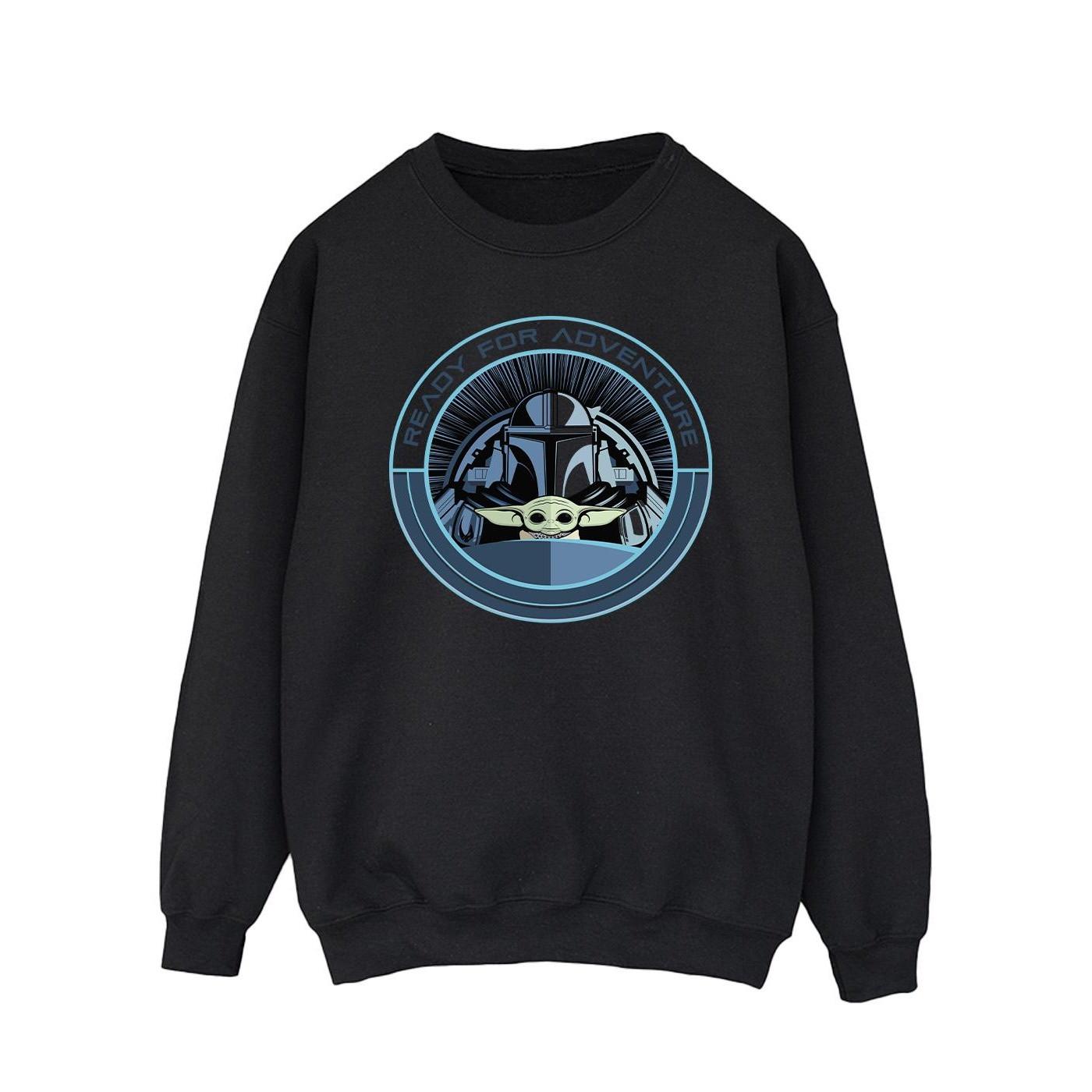 Image of The Mandalorian Grogu Ready For Adventure Sweatshirt Herren Schwarz L