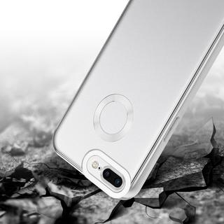 Cadorabo  Hülle für Apple iPhone 7 PLUS  7S PLUS  8 PLUS mit Chrome Applikation 