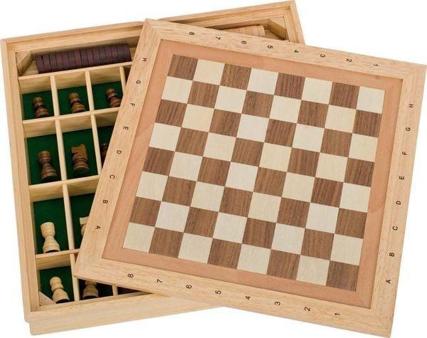 goki  Spiele-Set Schach-Dame-Mühle 