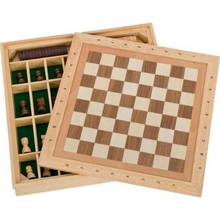 goki  Spiele-Set Schach-Dame-Mühle 