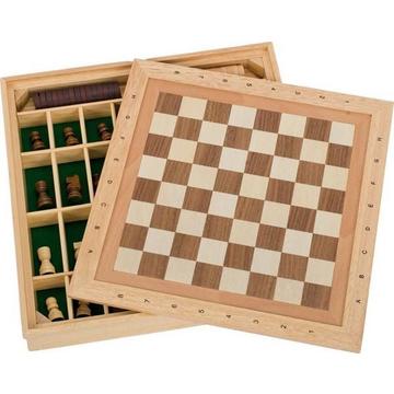 Spiele-Set Schach-Dame-Mühle