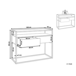 Beliani Console en MDF Industriel MAUK  