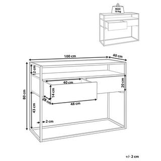 Beliani Konsolentisch aus MDF-Platte Industriell MAUK  