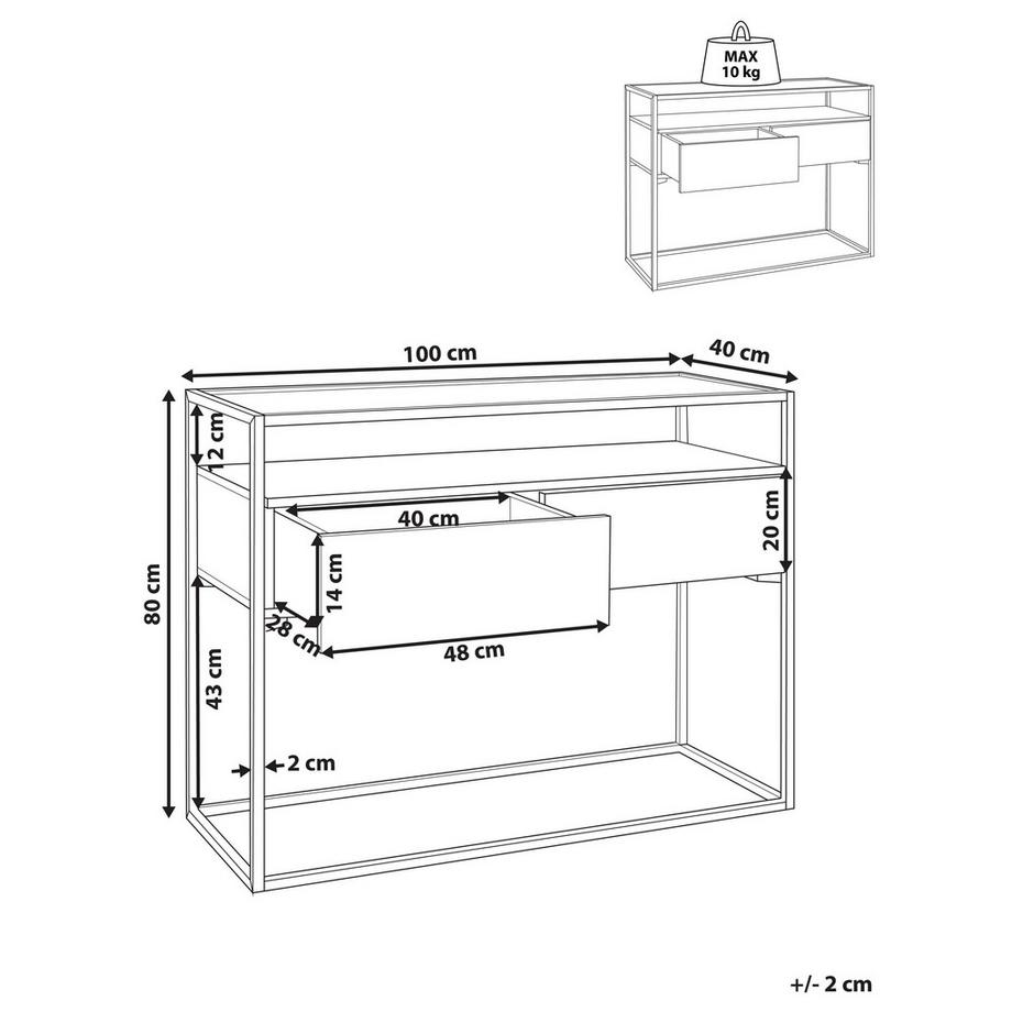 Beliani Console en MDF Industriel MAUK  