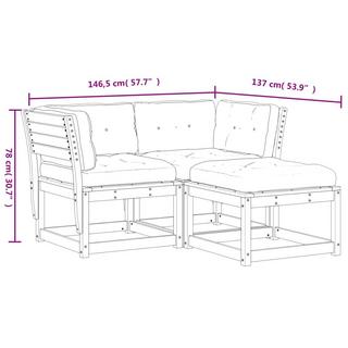 VidaXL set divano da giardino Legno di douglas  