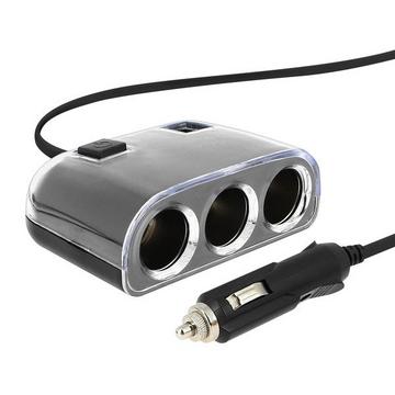 3x Zigarettenanzünder + 2x USB-Splitter