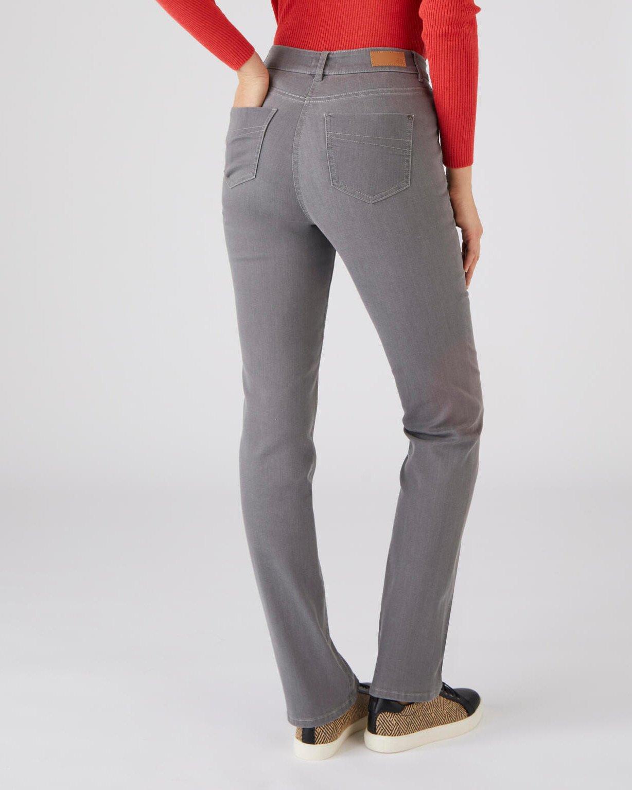 Image of Gerade Geschnittene Jeans, 2 Körpergrößen, Perfect Fit By . Damen Grau 38