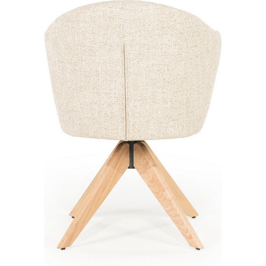 mutoni Chaise avec accoudoirs Connor Oak Donna beige  