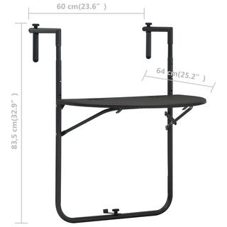 VidaXL Table de balcon plastique  