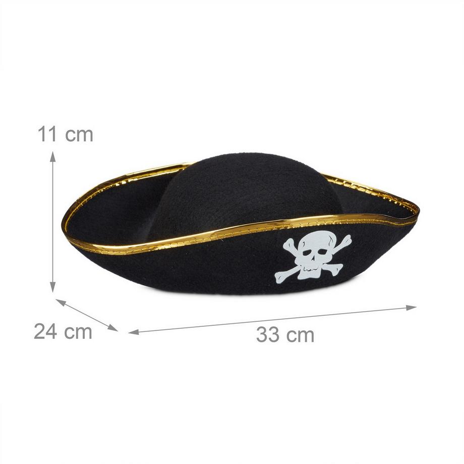 B2X  Chapeau de pirate noir 