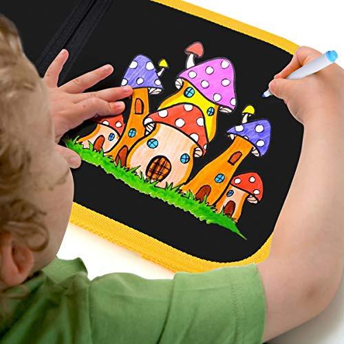 Activity-board  Livre de coloriage effaçable pour enfants, livre de coloriage portable pour enfants, planche à dessin réutilisable de 14 pages avec 12 crayons de couleur - ours 