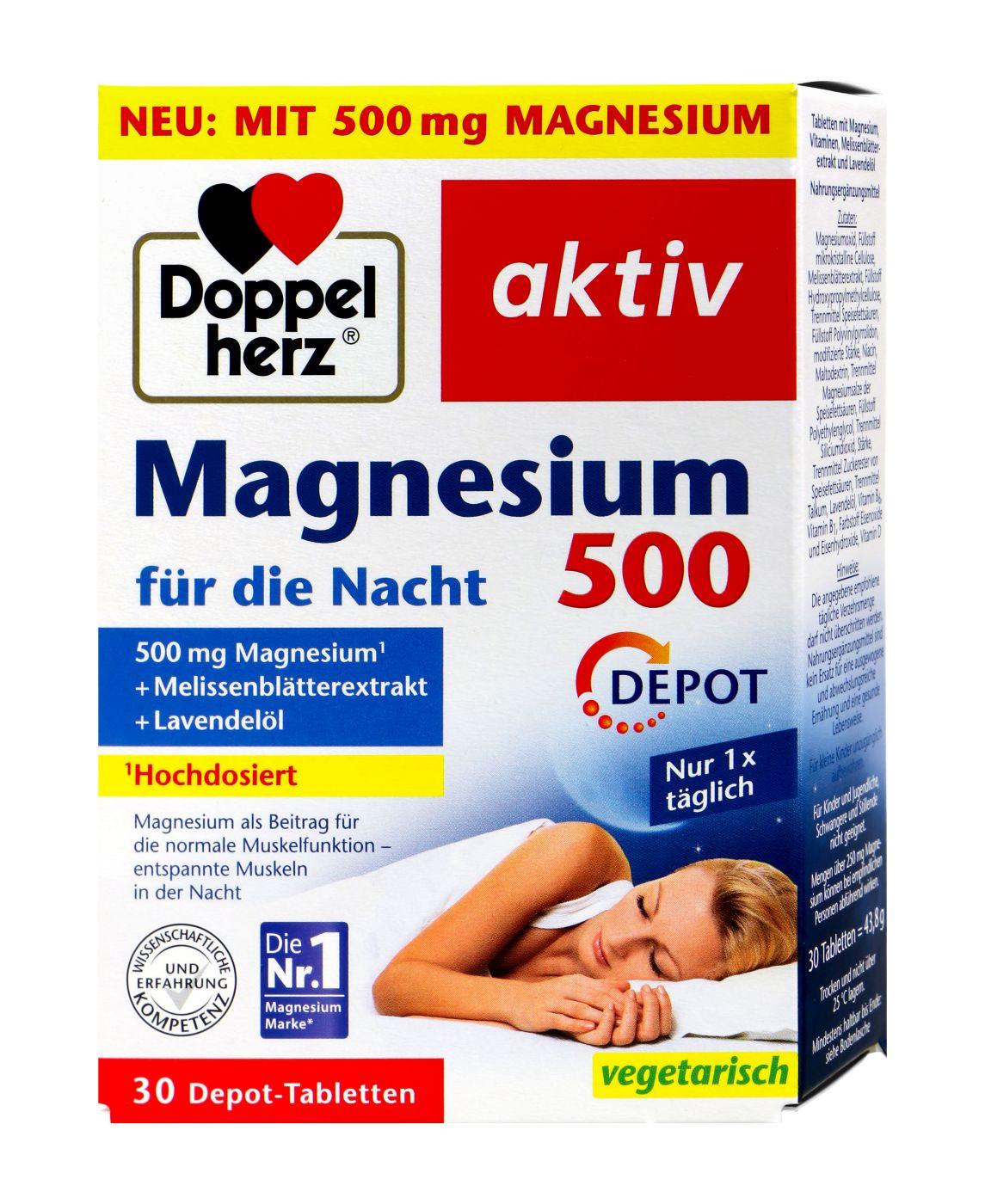 Doppelherz  Doppelherz Magnesium 500 für die Nacht 