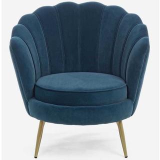 mutoni Fauteuil Giliola bleu paon  