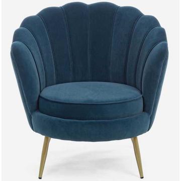 Fauteuil Giliola bleu paon